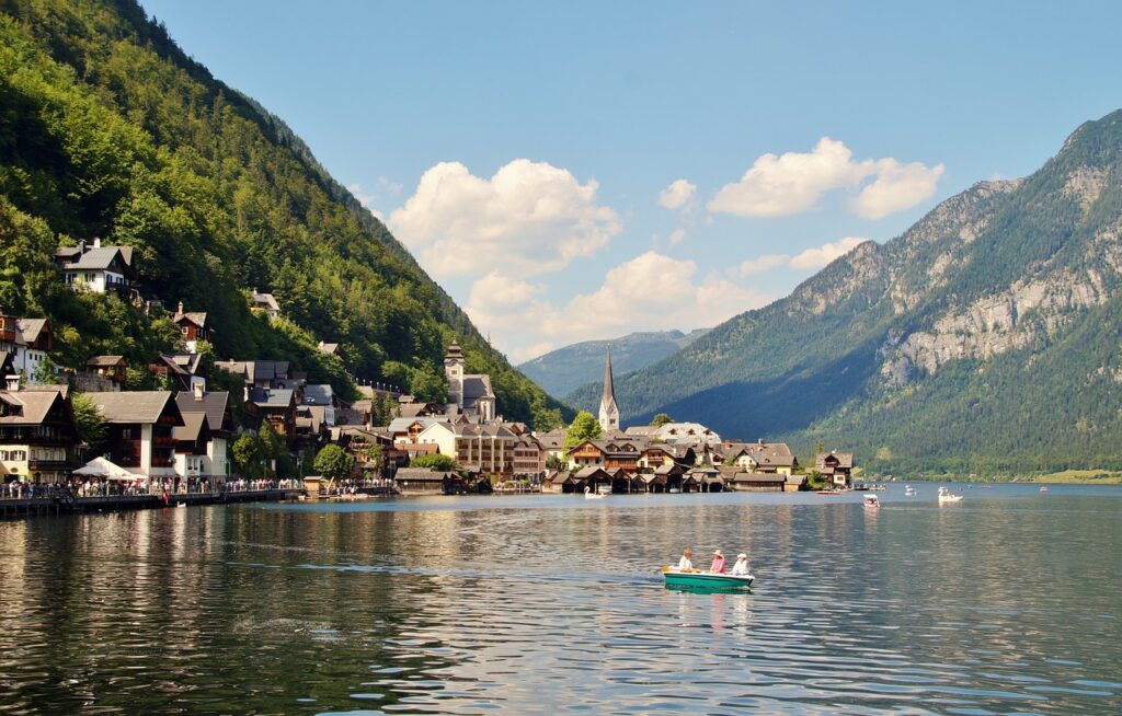 lake, hallstatt, historical